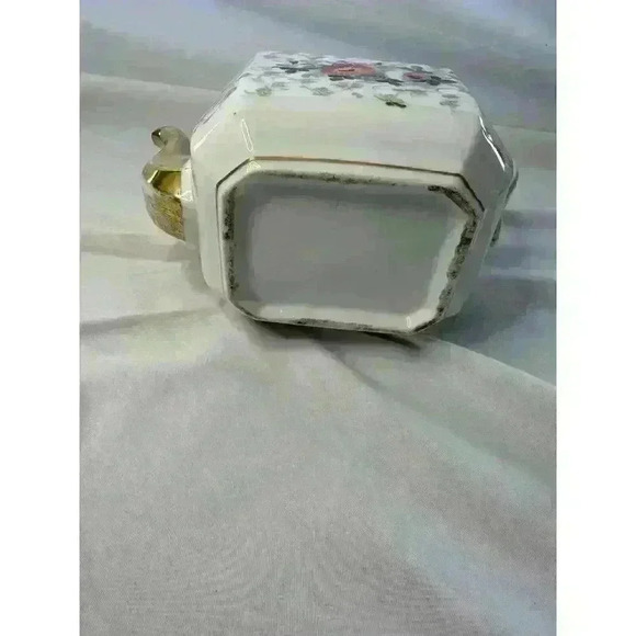 Antique FRENCH Sevres Pink & Gold Gilt Painted FLORAL tea Pot Nancy Meyers - Picture 4 of 5